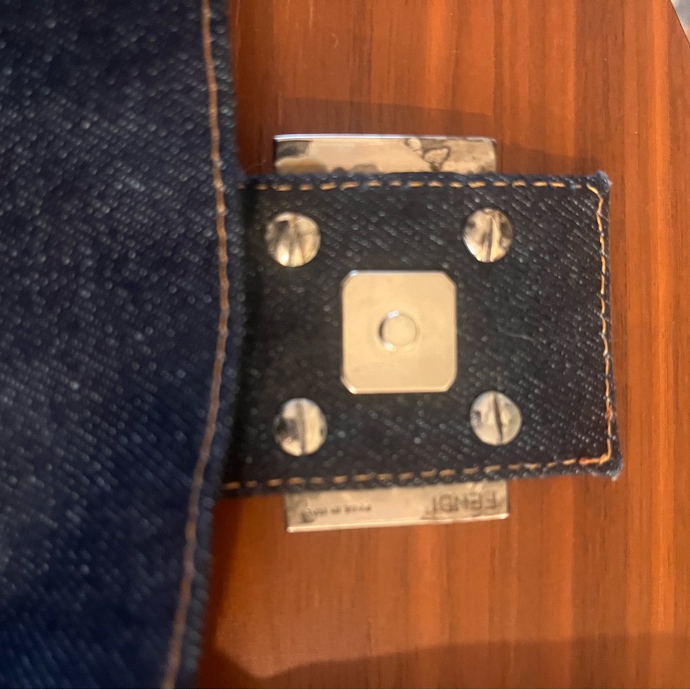 Fendi Denim Beaded Baguette - Picture 11 of 13